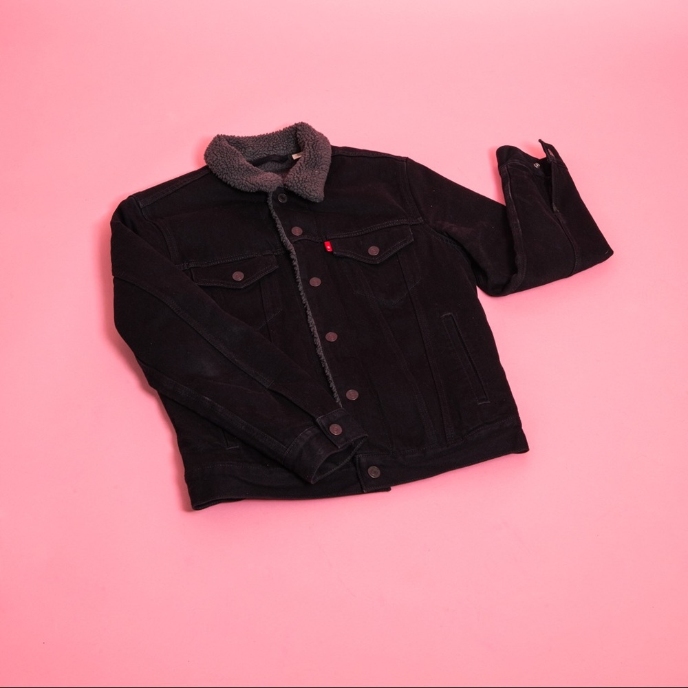 Men's Sherpa Denim Trucker Jacket